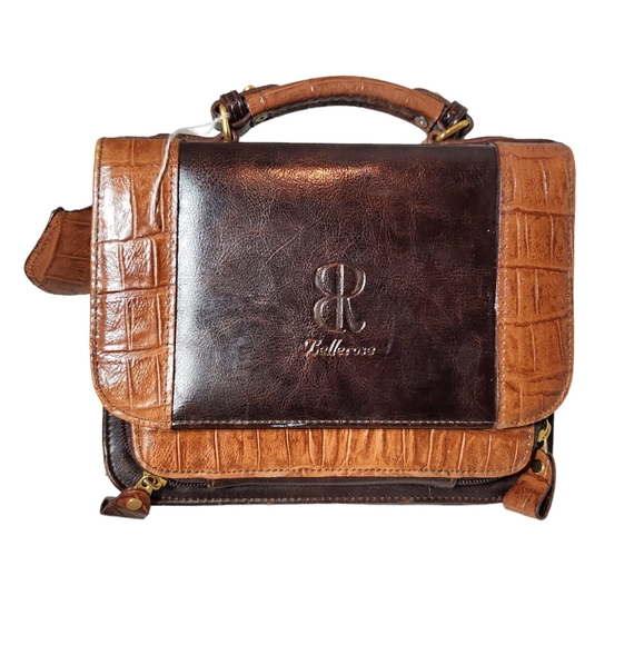 Bellerose Bags Vintage Bellerose Womens Satchel Handbag Brown